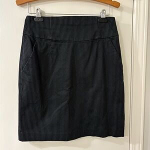 Banana Republic Black Ribbed Pencil Skirt